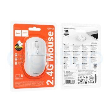 Мишка Bluetooth Hoco GM42 white 44546 фото