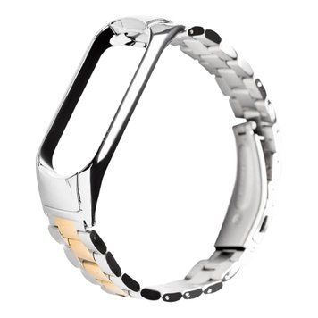 Ремінець Xiaomi Mi Band 3/4 Steel silver-gold 05765 фото