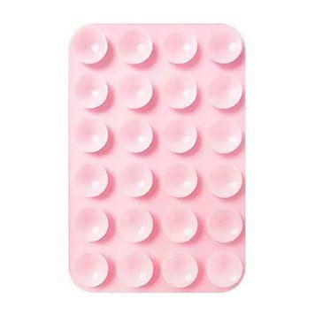 Силіконовий тримач-присоска двох стороння присоска light pink 45437 фото