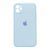 Silicone case Full square close camera iPhone 11 light blue 08966 фото