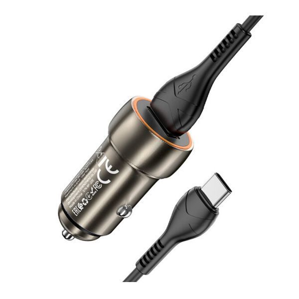 АЗП Hoco Z46 18W/3A QC3.0 (1USB) + cable Type-C black 29577 фото