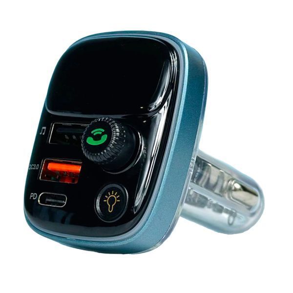 FM трансмістер Bluetooth FM-HM103 PD20W+QC3.0 black 00137 фото
