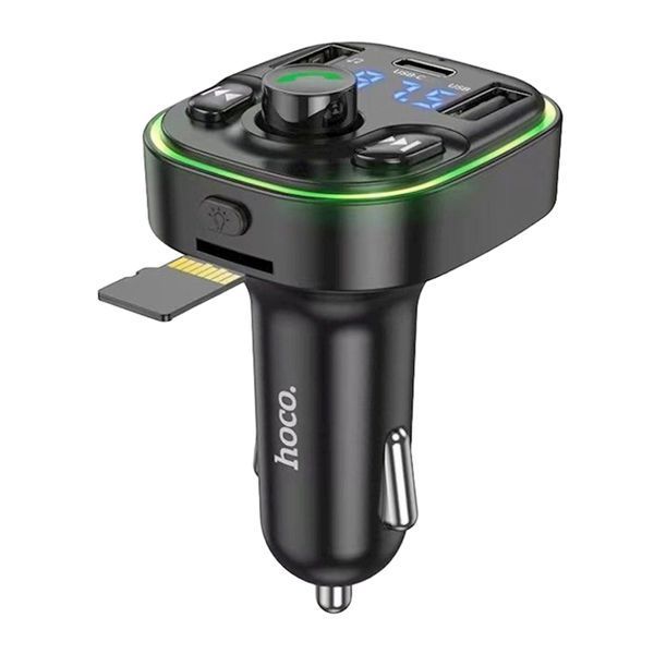 FM трансмістер Bluetooth Hoco DE5 black 43708 фото