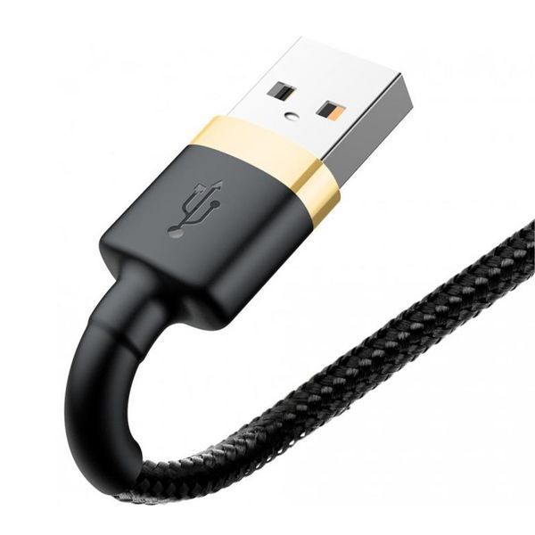 USB Cable Baseus Cafule Lightning 1.5A (2m) gold/black 00608 фото