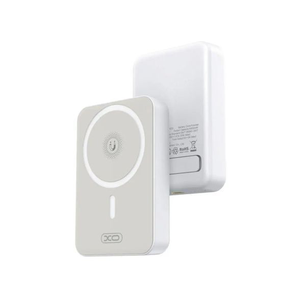 Power bank 10 000 mah XO PR161 Magnetic Wireless 15W/QC22.5W/PD20W white 00669 фото