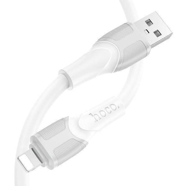 USB Cable Hoco Lightning X106 2.4A 2m grey 44810 фото