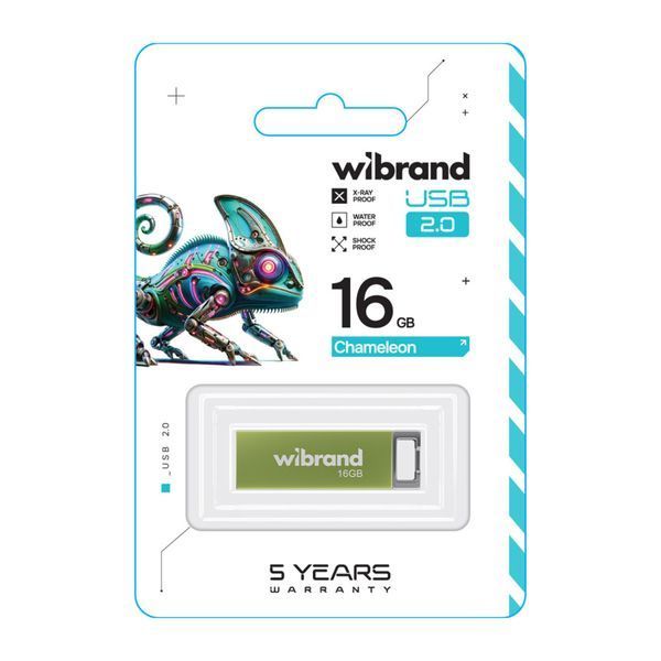 USB Flash 16 GB Wibrand Chameleon Light Green 06341 фото