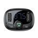 FM трансмістер Baseus S-09A 2.4A 2USB black 24967 фото 4