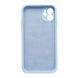 Silicone case Full square close camera iPhone 11 light blue 08966 фото 2