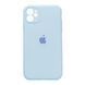 Silicone case Full square close camera iPhone 11 light blue 08966 фото 1
