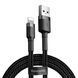 USB Cable Baseus Cafule Lightning 2A (3m) gray/black 01896 фото 2