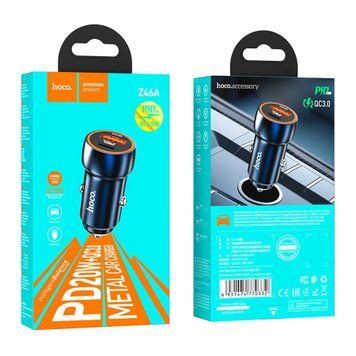 АЗП Hoco Z46A PD 20W/3A QC3.0 (USB/USB-C) black 41382 фото