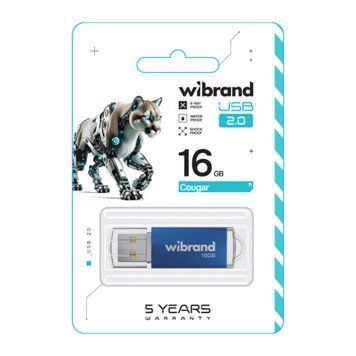 USB Flash 16 GB Mibrand Cougar Blue 23622 фото