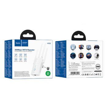 Підсилювач сигналу USB Wi-Fi Hoco HI35 white 42793 фото