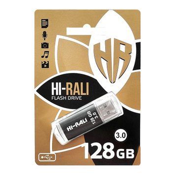USB Flash 128 GB HI-Rali Rocket Black 3.0 32052 фото