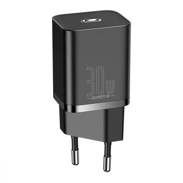 МЗП Baseus Super Silicone PD 30W (1USB-C) black 28565 фото