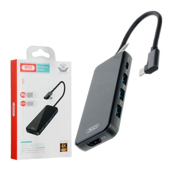 Type-C HUB XO-HUB002 black 29753 фото