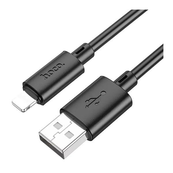 USB Cable Hoco Lightning X88 2.4A 2m black 08185 фото