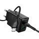 МЗП Hoco N71 PD 30W/3A QC3.0 (USB/USB-C) + cable Type-C to Type-C black 43750 фото 2