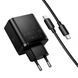 МЗП Hoco N75 PD 65W/3A GaN QC3.0 (1USB/2USB-C)+cable Type-C to Type-C black 44915 фото 4