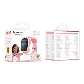 Дитячий годинник з GPS Hoco Y106 4G pink 43073 фото