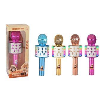 Мікрофон караоке bluetooth WS858 Labubu pink 44243 фото