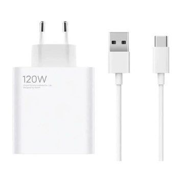 МЗП Xiaomi GaN PD 120W/3A (USB) + cable USB to Type C white 36751 фото