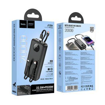 Power bank 20 000 mAh Hoco J132A PD20W+QC3.0 22.5W fully compatible Black 38826 фото