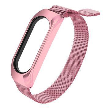Ремінець Xiaomi Mi Band 5/6 Steel magnet pink 20645 фото