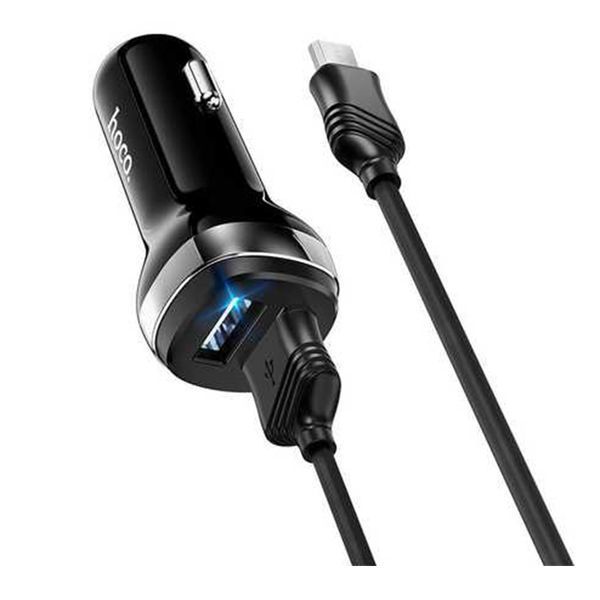 АЗП Hoco Z40 2.4A (2USB) + cable Micro black 29733 фото