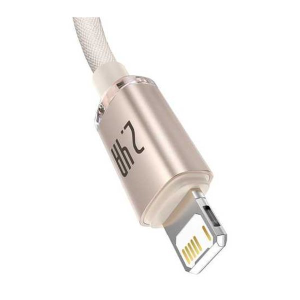 USB Cable Baseus Crystal Shine Series Lightning 2.4A (2m) pink 10113 фото