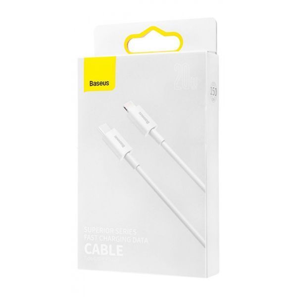 Cable Baseus Superior Series Fast Charging Type-C to Lightning PD 20W (1.5m) white 19024 фото