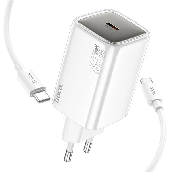 МЗП Hoco N48 65W + cable Type-C to Type-C white 19093 фото