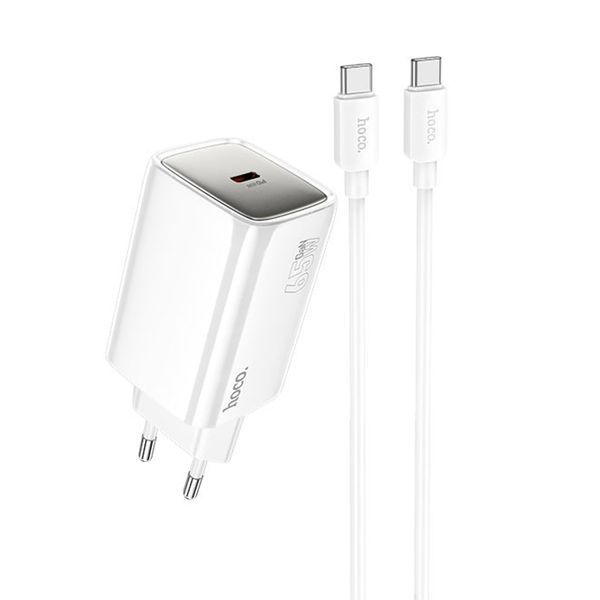 МЗП Hoco N48 65W + cable Type-C to Type-C white 19093 фото
