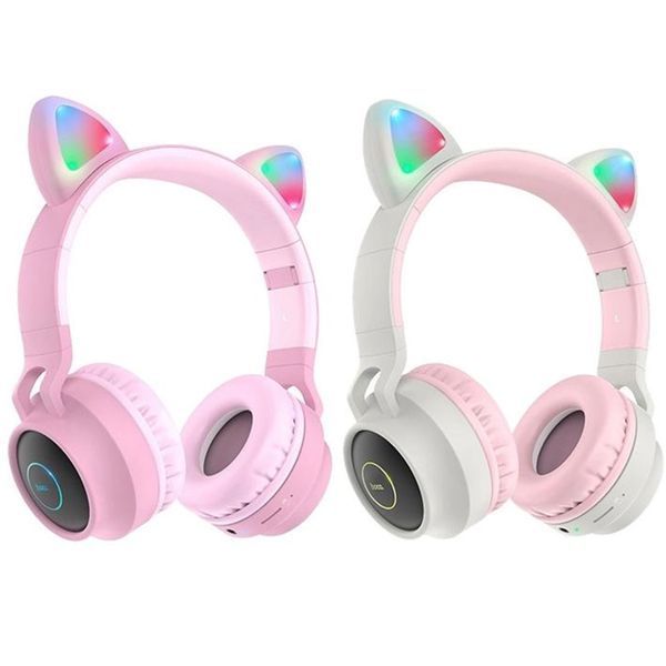 Навушники Big Bluetooth Hoco W27 Cat pink 26939 фото