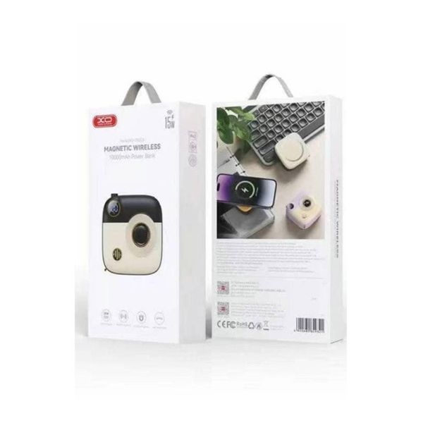 Power bank 10 000 mah XO PR223 Magnetic suction fast charging black-white 00671 фото