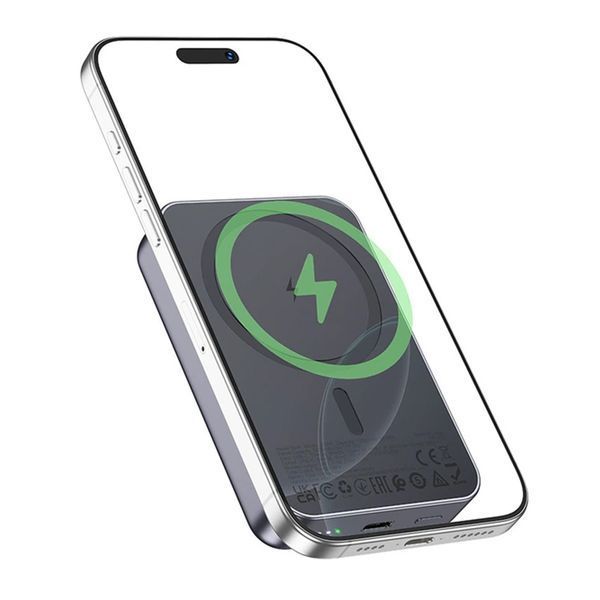 Power Bank 10000 mAh Hoco J160A PD20W magnetic fast charging Metal gray 44451 фото
