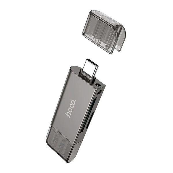 Сard reader Hoco HB39 USB/Type-C 3.0 Micro/Micro SD black 36453 фото