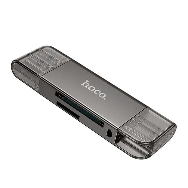 Сard reader Hoco HB39 USB/Type-C 3.0 Micro/Micro SD black 36453 фото