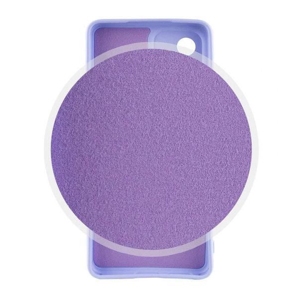 Silicone cover Full Samsung S21 FE light purple 34761 фото