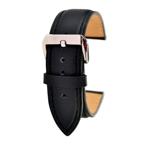 Універсальний ремінець 22mm Leather black 46974 фото