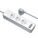 Мер.Фільтр Borofone BAC9A 3 роз.3m PD20W/3A white 44969 фото 2