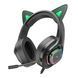 Навушники для комп'ютера hoco. W107 Led Cat black - green 31332 фото 2