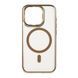 Силікон iPhone 16 Pro Max MagSafe Sheen series electroplate gold 04129 фото 1