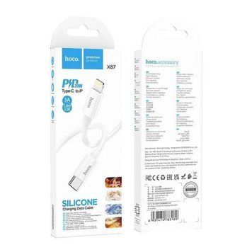 Cable Hoco Type-C to Lightning X87 20W/3A 1m white 39684 фото