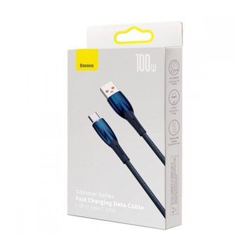 USB Cable Baseus Glimmer Series Fast Charging Type-C 100W (2m) blue 17955 фото