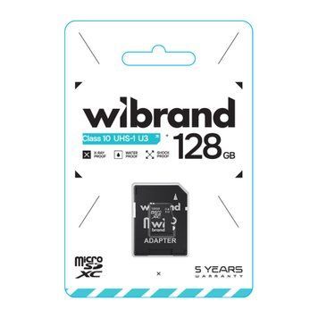 MicroSD 128GB Wibrand UHS -1 Class 10 + SD adapter UA 30617 фото