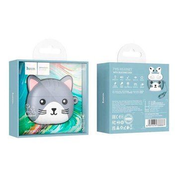 Навушники AirPods 3 Hoco EW46 white + case cat silver 32597 фото