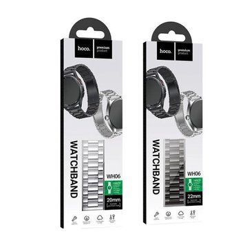 Універсальний ремінець Hoco WH06 22mm Steel silver 39035 фото