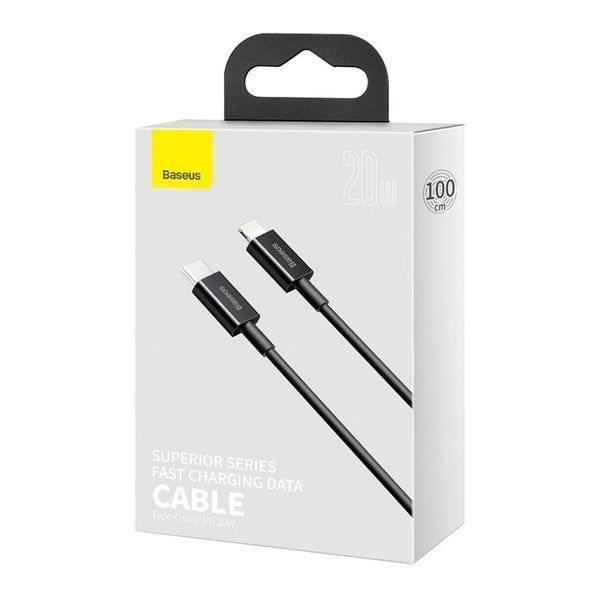 Кабель Baseus Superior Series Fast Charging Type-C to Lightning PD 20W (1m) black 19047 фото